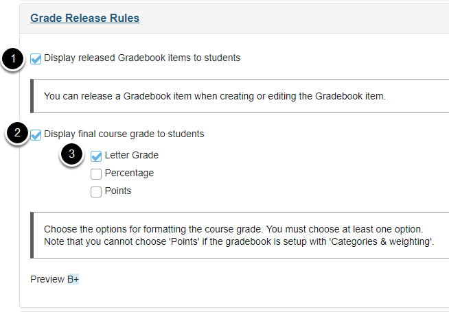 Grade Release Rules.